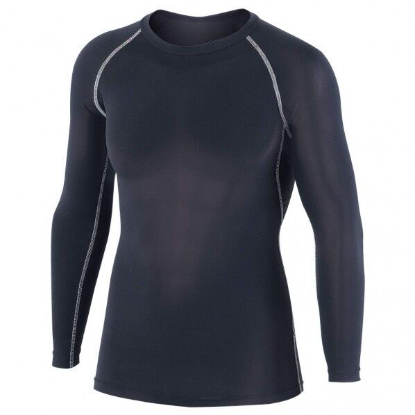 黒 5L ストレッチ 長袖クルーネック