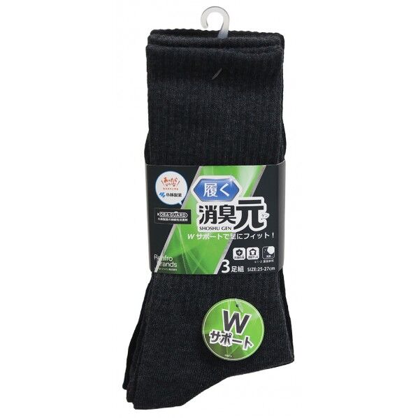 消臭元 SSG-073 クルー丈先丸3P Aアソ 25-27