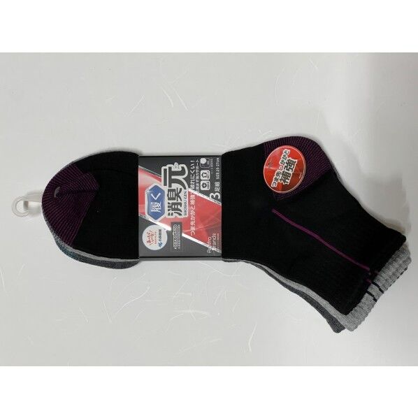 消臭元 SSG-080 補強アンクル丈3P 25-27