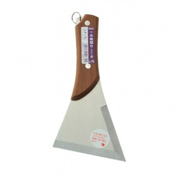 テック TEC 木柄ステン一斗缶切り シャープ L-70 1点