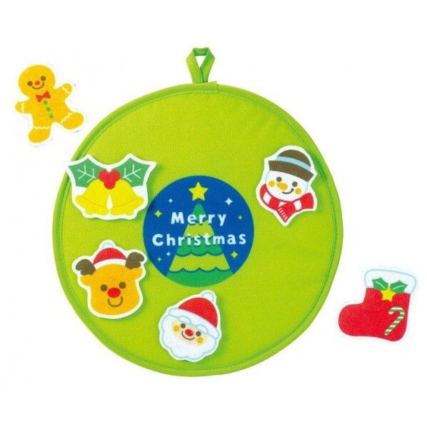 フェルトでくっつくクリスマスリース