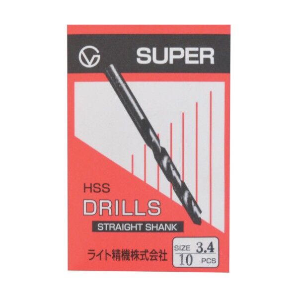 ライト精機 スーパー 袋入り鉄工ドリル 1.4mm 13300 13300 100本