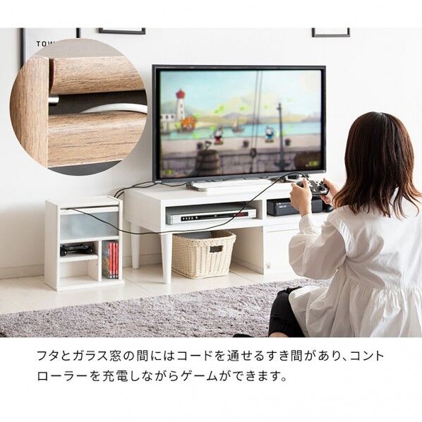 宮武製作所 ゲーム機ラック REGABO（レガボ） 幅30×奥行き17×高さ38cm ホワイト GRK-005_WH 1台