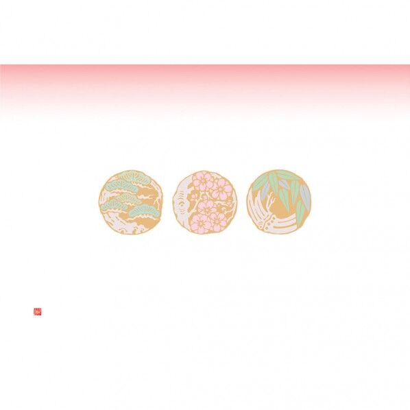 尺3 テーブルマット(100枚入) 丸紋松竹梅