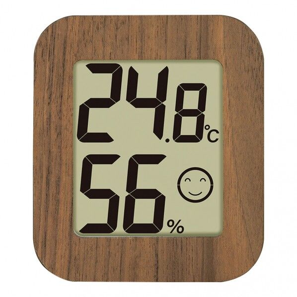 73233 温湿度計 環境チェッカーミニ木製DBR