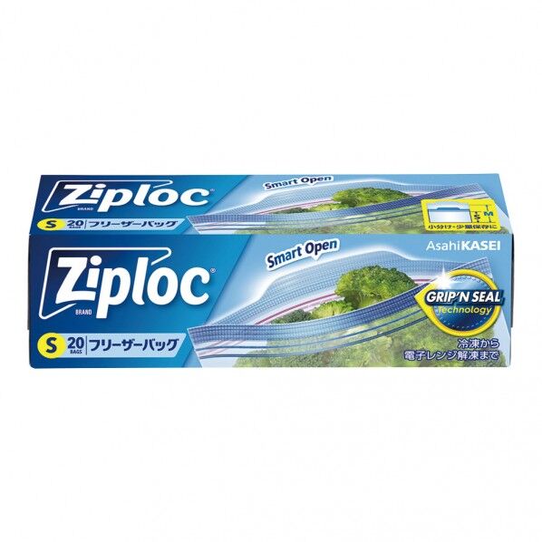 旭化成 ジップロック フリーザーバッグ Wジッパータブ付 S 20枚入 1個