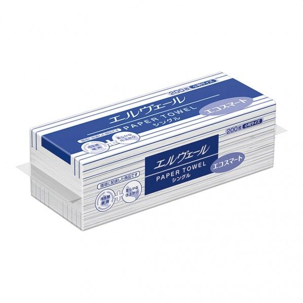 大王製紙 エルヴェール ペーパータオルエコスマート シングル 小判 1個...