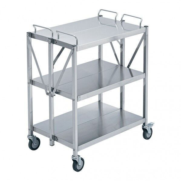 Murano(ムラノ) ステンレス 折りたたみワゴン 3段 M 763505 1個...