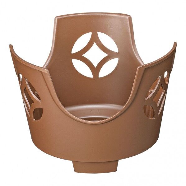 マイン 丸こんろ 七宝 素焼き茶(大) M10-796 1個...