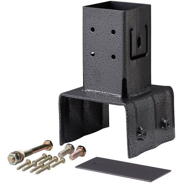 ラティス用固定金具10cmブロック用 シルバー(ハンマートーン) 10cm TKP-03 1個