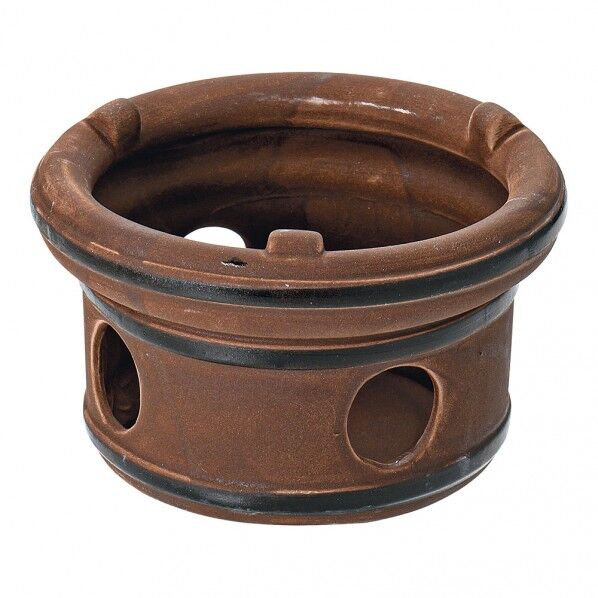 ヤマコー 陶器 丸コンロ 赤茶 (固形燃料専用) 21249 1個...