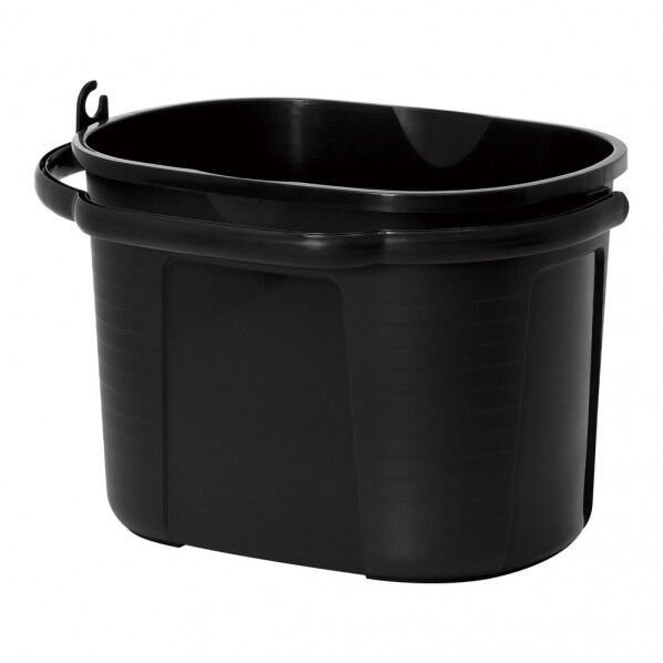 吉川国 ワイドバケツ オーバル ブラック 19L ブラック 1個...