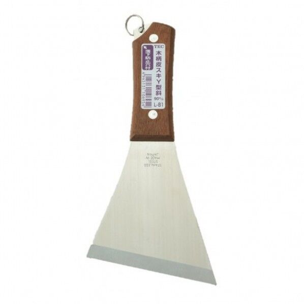 リング付木柄皮スキ Y型斜 L-81 1個