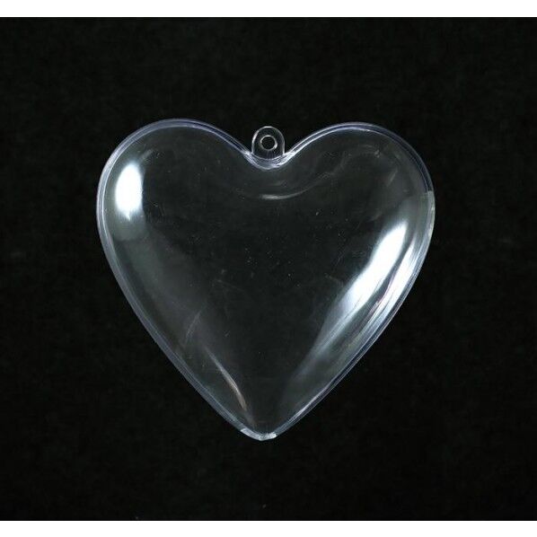透明カプセル ホルダー付 ハート φ30mm 5個