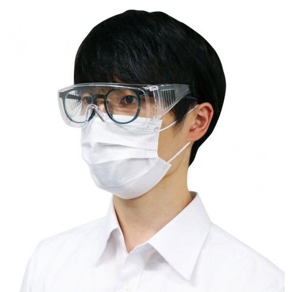※法人専用品※アーテック 安全メガネ 曇り止め付 60×160mm 51878 1個