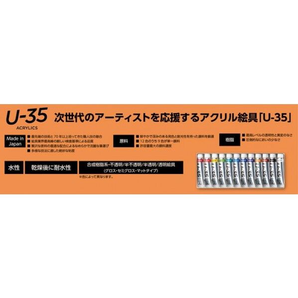 ターナー色彩 T U-35アクリリックス11ml紙箱12色13本セット 107747 1セット