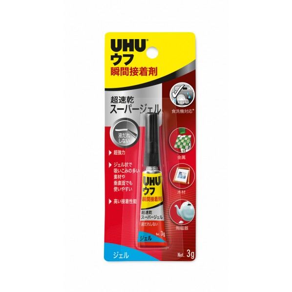 瞬間接着剤 スーパージェル 3g 9U 34870 1点