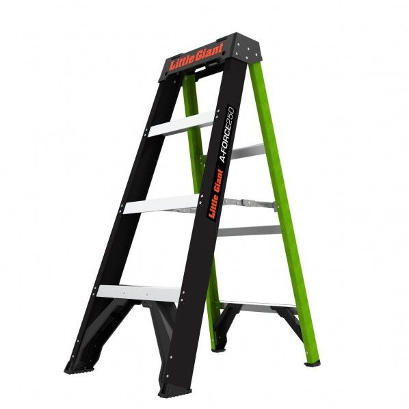 長谷川工業 エーフォース 250 (BK&GR 4尺) 4段 黒xハイビズグリーン LG-15764 1台...