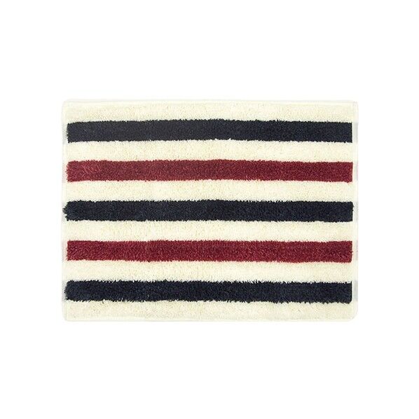 ふわモコバスマット マリンボーダー 45×60 920822 1枚