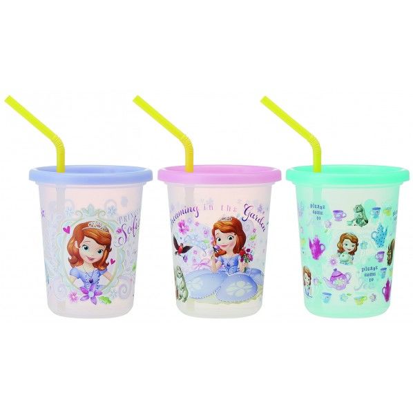 ソフィア ストロー付タンブラー 3個セット 幅9×奥行9×高さ10.6cm SIH3ST 1個