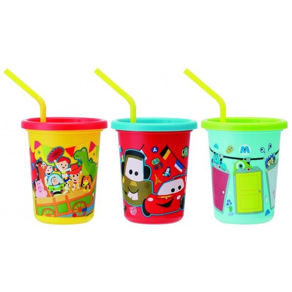 ピクサー ストロー付タンブラー 3個セット 幅9×奥行9×高さ10.6cm SIH3ST 1個