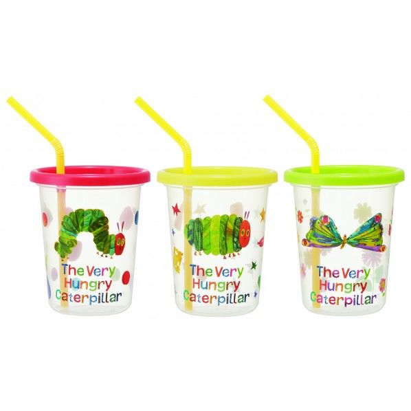 はらぺこあおむし ストロー付タンブラー 3個セット 幅9×奥行9×高さ10.6cm SIH3ST 1個