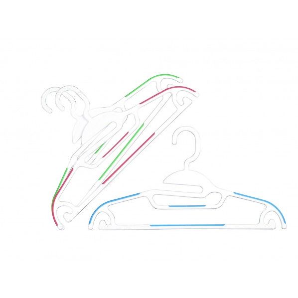 Cheerful Laundry ラバーマルチハンガー ホワイト 幅41×奥行0.5×高さ22cm RM-03 3本