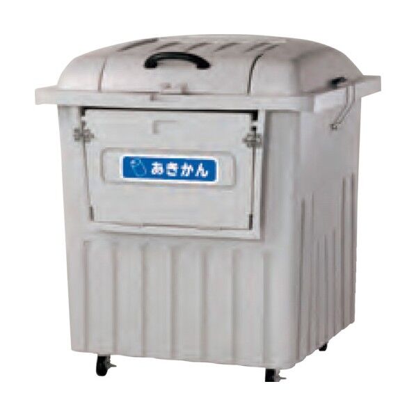 ジャンボ分別ペール PRF1000C キャスター付 ライトグレー 本体寸法(mm):幅1002×奥行1018×高さ1193 約1000L PRF1000C 1点