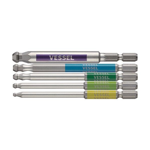 片頭ボールポイント 剛彩ビット (5本組アソート).