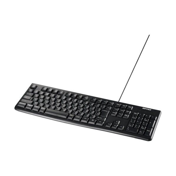 バッファロー USB接続 有線スタンダードキーボード ブラック BSKBU100BK 1台