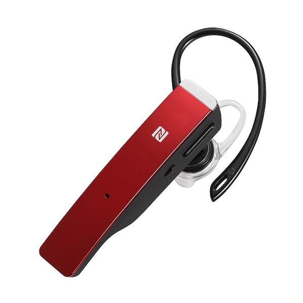Bluetooth4.1対応 2マイクヘッドセット メタルアンテナ搭載&NFC対応モデル レッド BSHSBE500RD 1個