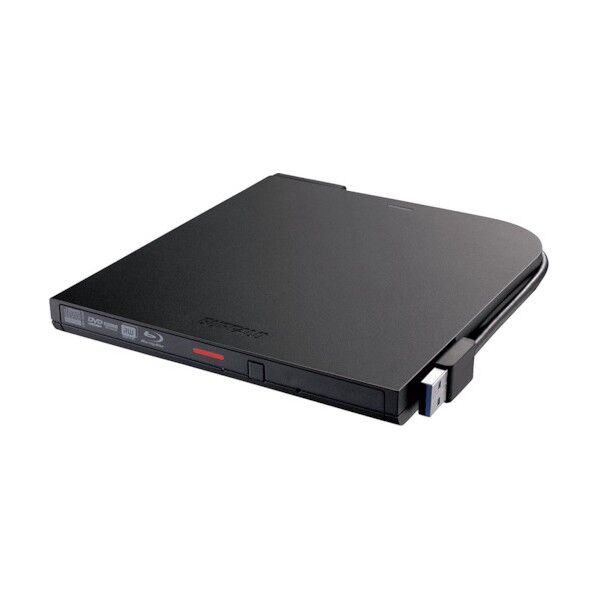 バッファロー USB3.2(Gen1)対応 ポータブルBDドライブ 再生/書込ソフト添付 ブラック BRXL-PT6U3-BKE 1点