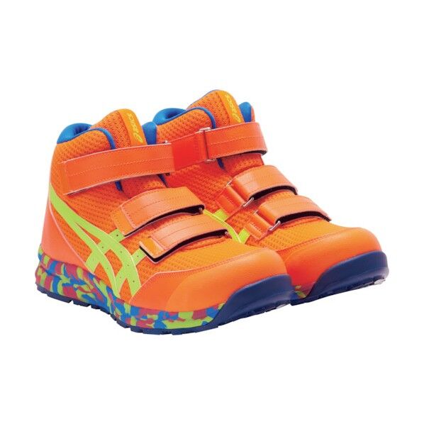 【限定カラー】ウィンジョブ CP203 MARBLE (安全靴・セフティシューズ) ショッキングオレンジ×フラッシュイエロー 25.0cm 1273A052.801-25.0 1足