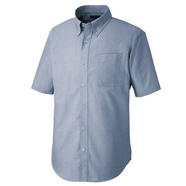 半袖T/Cオックスボタンダウンシャツ(男女兼用) 008ネイビー 4L 7823 1