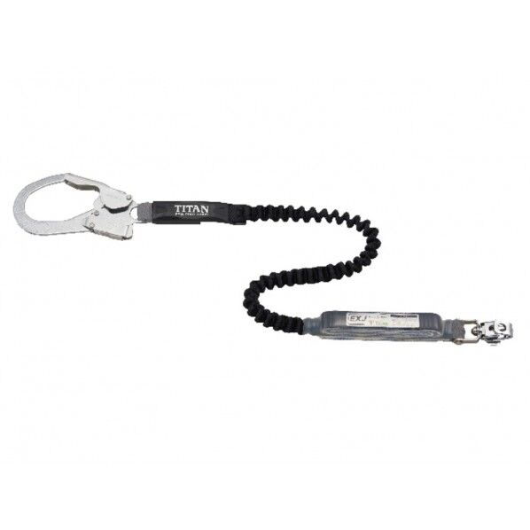 伸縮ストラップ式ランヤード(シングル) TA966DA-100 1点