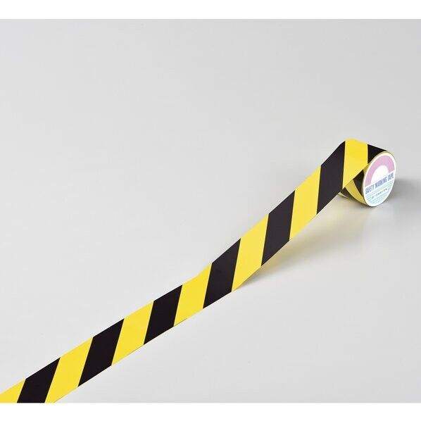 日本緑十字社 TR2-H トラ柄テープ 黄/黒 45mm幅×10m厚さ:0.18mm 黄/黒 256208 1巻...