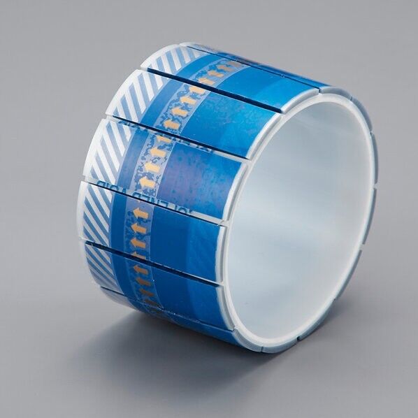 日本緑十字社 セキュリティラベル-1955BL 改ざん防止ラベル 転着式 390枚1巻 ラベル1枚辺り:19mm幅×55mm厚さ:0.065mm 青 262049 1巻...