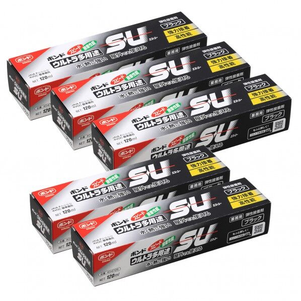 ボンド ウルトラ多用途SU 120ml ブラック #04725 5本