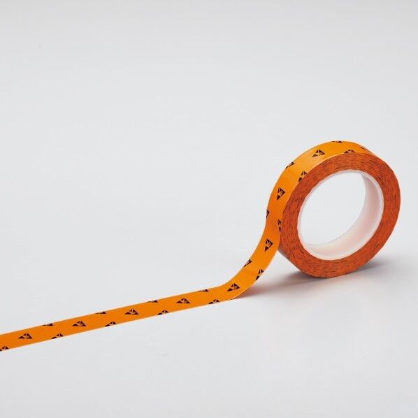 日本緑十字社 HCPAS-25YR クリーンルーム用ラインテープ 25mm幅×33m厚み:0.14mm オレンジ 259017 1巻...