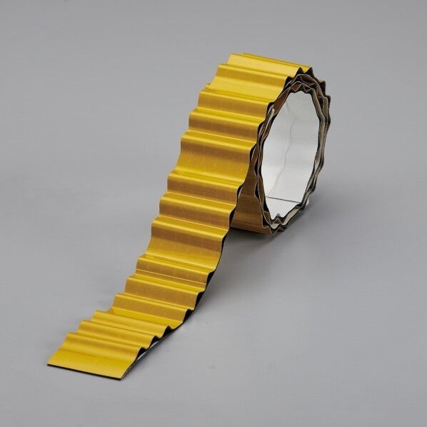 日本緑十字社 MWR-4592Y 波状プリズム反射テープ 45mm幅×920mm厚み:5.5mm イエロー 265056 1巻...