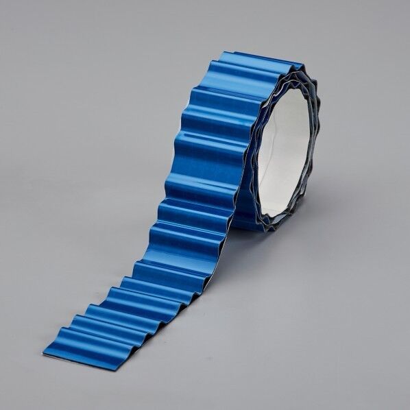 日本緑十字社 MWR-4592BL 波状プリズム反射テープ 45mm幅×920mm厚み:5.5mm ブルー 265058 1巻...