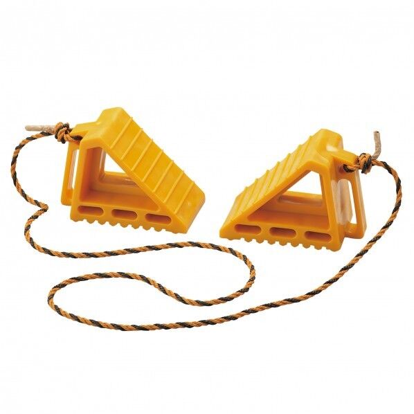 日本緑十字社 タイヤストッパー6Y タイヤストッパー 乗用車用(2t車迄) 約H125×W95×D155mm 黄 120007 2個...