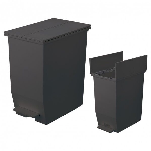 日本緑十字社 PDB-20DGR ペダルダストボックス 220×360×380mm ダークグレー 146171 1個