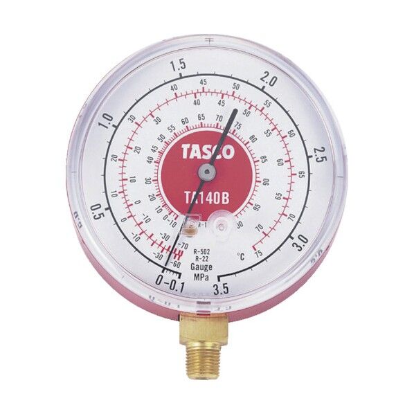 R22、R12、R502高精度圧力計(高圧側) 奥行:32.6mm TA140B