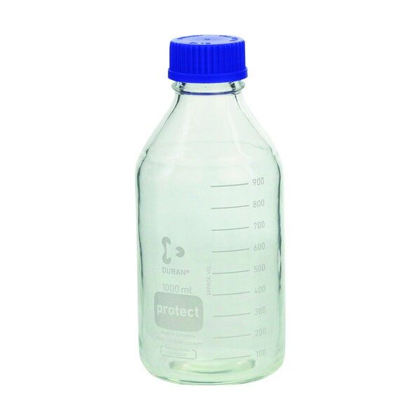 ねじ口びん セーフティコート 青キャップ付 1L 017280-1000A 10個