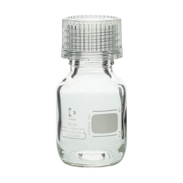 ねじ口びん 50ml 透明キャップ付 017200-503A 10個