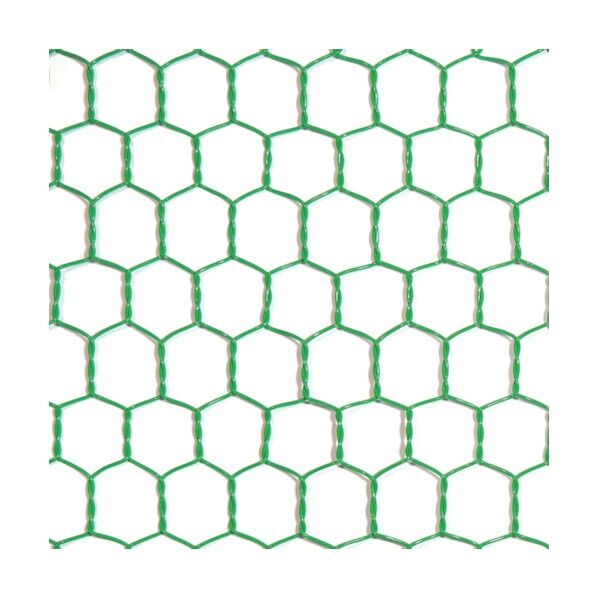 ビニール 亀甲金網 グリーン #20(0.85mm)x40mm / 910mmx30M 10160231 1巻