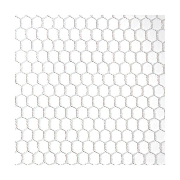 ビニール亀甲金網 ホワイト #20(0.85mm)x10mm / 450mmx1M 10160141 1巻