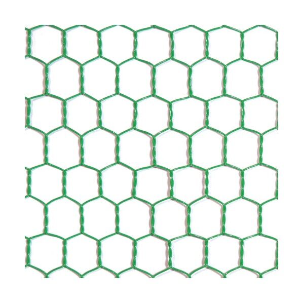 ビニール 亀甲金網 グリーン #18(1.15mm)x10mm / 910mmx15M 10160206 1巻