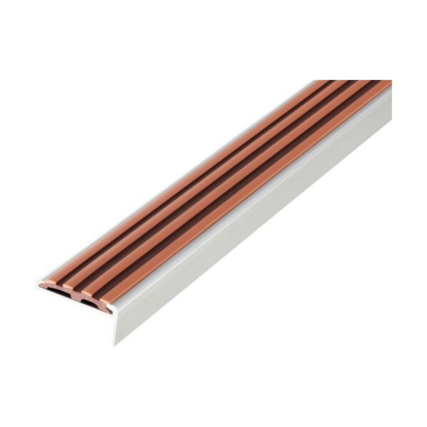 ノンスリップ 11-135S(DW)W-2314ライトブラウン×ブラウン アルミアシステップ タイヤカラー:ライトブラウン×ブラウン 穴明 2,000mm 11-135SDW2314 1点